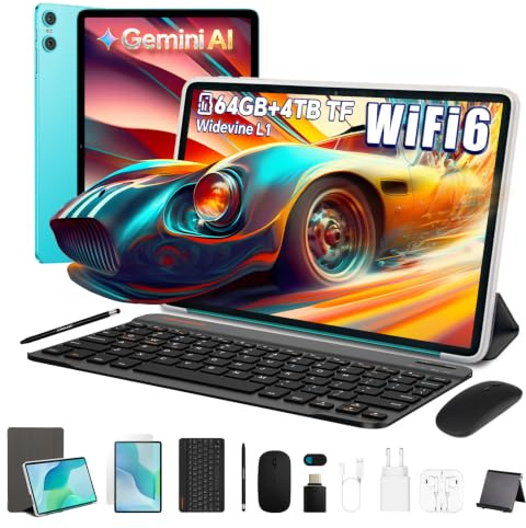 TECLAST P33 Tablette 10 Android 15, avec Clavier et Souris, WiFi 6, BT 5.4
