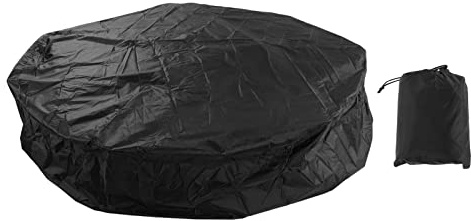 190 silver polyester taft badtunna vattentätt överdrag, runt badtunna skydd spa-skydd för badkar/bubbla meddelande spa 190 x 30 cm (215 x 70 cm - svart)