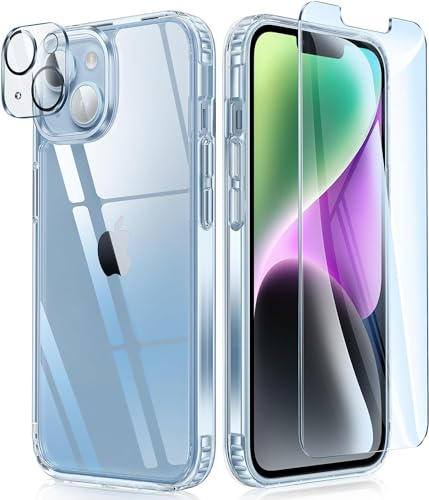 FNTCASE Coque pour iPhone 13 : iPhone 14 iPhone 16e- Protection magnétique Militaire Contre Les Chutes - Anti-jaunissement - Coque de Protection Robuste et Durable résistante aux Chocs - 6,1