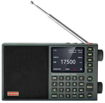 CHOYONG LC90 Mini Multi-Band Smart Internet Radio Portable WiF/4G,AM/FM,Longwave & Shortwave Radio with SSB Single Side Band,Bluetooth,TF Card,All World Radios,Digital Radio,Small Radio choyoung