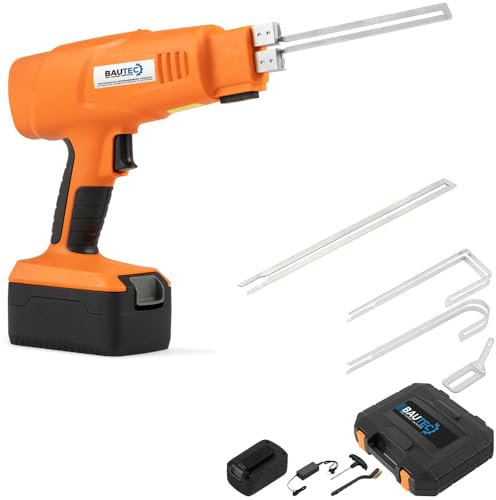 BAUTEC Styroporschneider AKKU-STYROCUTTER 200W » Set 7 inkl. Zubehör » 2 Akkus » Hartschaumschneider » Handgerät