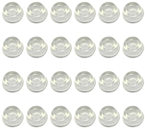 JKDHJK 24 Stück Selbstklebende Gummifüße Silikonpads Transparente Elastische Puffer Dämpfer Stoßdämpfende Knöpfe Stoßfängerpolster Für Alle Arten Von Türstoppern Küchenmöbelschutz Schallabsorption
