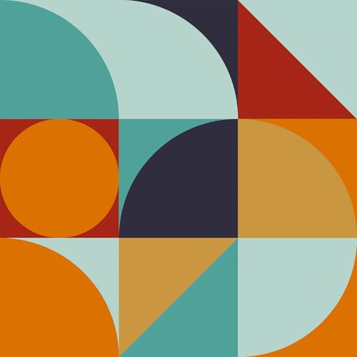 VaryPaper Papel Pintado Geometrico Colores Papel Tapiz Geometrico Vintage 44.5cmx200cm Vinilo Adhesivo Muebles Papel de Pared Infantil Papel para Paredes Baño Lavable Papel Decorativo Adhesivo Armario