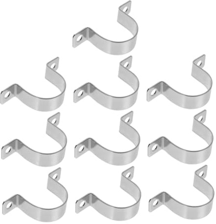 Hemobllo 20 pezzi Morsetti U in Acciaio Inossidabile Fascette Resistenti per Fissaggio Tubo e Cavi Elettrici Pinze Stringitubo per Uso Interno ed Esterno