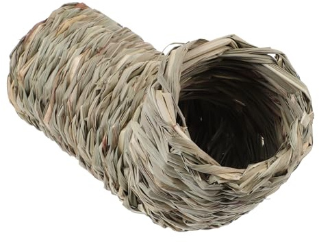 SUPVOX Tunnel di Paglia per Piccoli Animali Domestici Nido a Forma di Tunnel, Giocattolo e Rifugio Accogliente per Criceti e Porcellini D'india in Casa