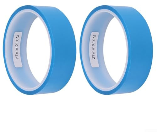 Oniissy Pet For Bike Tire Liner 21-29mm for Tubeless Rims, 10m Length Vacuum Rim Tape, Compatible with Road and Mountain Bikes, 0.1mm Thin Sealant Strip, Includes 2 Pads(27mm*10m)
