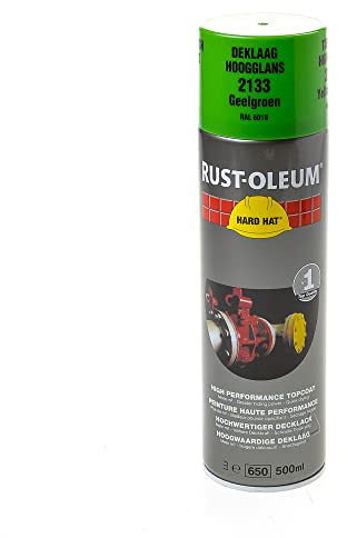RUST-OLEUM 2133 Hard Hat Topcoat Ral-Colours, The Nr. 1 Industrial Paint Aerosol. Go Further, Work Faster, Last Longer!, Yellow green-RAL 6018