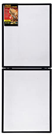 Exo Terra Hinged Terrarium Screen Cover, 60 Breeder/75 Gallon – Easy Access, 18.75”x 48.75” Full Open, Durable UV Ventilation