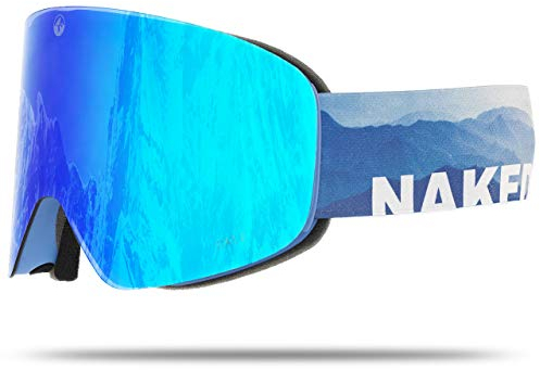 NAKED Optics Skibrille Männer, Ski Brille Frauen, Snowboardbrille (TROOP EVO Misty, ohne Schlechtwetterglas)