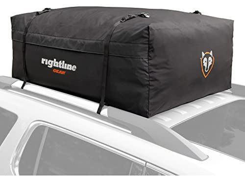 Rightline Gear Range 3 Weatherproof Rooftop Cargo Carrier for Top of Vehicle, Attaches With or Without Roof Rack, 18 Cubic Feet, Black