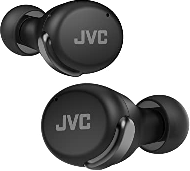 JVC Ecouteurs Bluetooth sans Fill Compacts, Réduction Active du Bruit, Petits, Léger, Design élégant, Etanche (IPX4), Autonomie 21H, HA-Z330T-B (Noir)