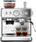 Electactic Macchina per caffè espresso semiautomatica con macinino in acciaio inox 20 bar con montalatte bacchetta a vapore serbatoio acqua rimovibile per latte, macchiato, cappuccino