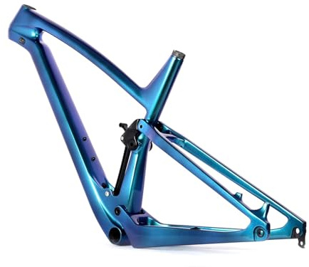 Generico Telaio MTB a sospensione completa da 29 pollici for bici con for mountain bike Parti for biciclette ciclismo(15.5 black glossy)