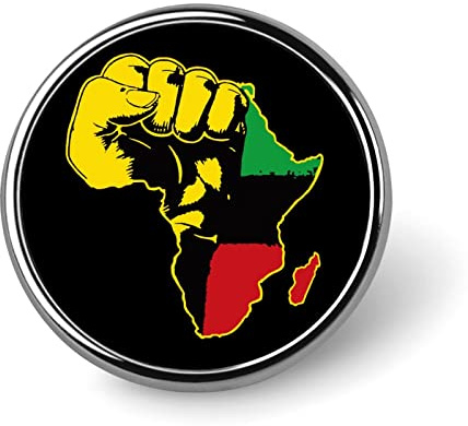 Broche redondo de mapa de puño de África, divertido pin de corbata de solapa para manualidades, accesorio de disfraz