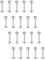 FECTAS 20stk Labret Lippenpiercing Ring Tragus Helix Piercing 8mm Chirurgenstahl Piercing Lippe Medusa Steckers Schwarz