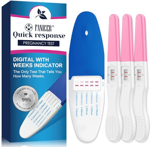 4 Pezzi Test di Gravidanza,Una blu e tre rosa Test di Gravidanza Rilevazione Rapida,Blu Visualizza Subito di Quante Settimane Sei Incinta,Pregnancy Test Risultato Rapido,Test Gravidanza precoce