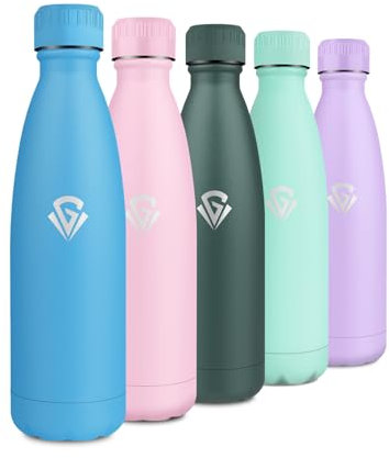 Botella Termica 750ml, Garrafa Termica Reutilizable, Cantimplora Acero Inoxidable sin BPA, Botella Termo con Doble, Termo Agua a Prueba de Fugas para Oficina, Colegio, Senderismo, Gimnasio, Deporte