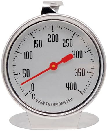 Griwuut Termometro da forno, quadrante 0 ~ 400 ℃, termometro in acciaio inox, indicatore della temperatura del forno immediatamente leggibile, termometro preciso per forno e forno