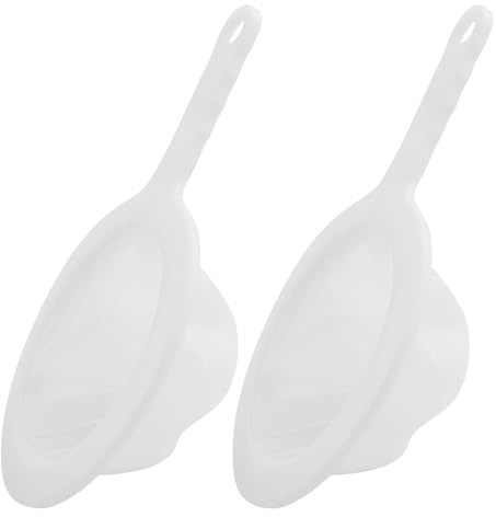1 Piezas 23,5 cm Malla Ultrafina Blanco con asa, Estructura estable 400 Malla Plástico,Colador Malla Fina Reutilizable, Asa ergonómica Colador Malla Fina, para Café y Té