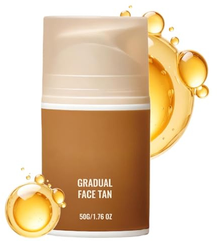 Autoabbronzante Per Il Viso - Acceleratore Di Abbronzatura Da 50g - Autoabbronzante Viso - Idratazione per Viaggi Spiaggia Vacanza Protezione Solare Indoor e Outdoor