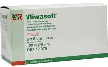 VLIWASOFT Vlieskompressen 5x5cm 4-lagig steril 150 Stück