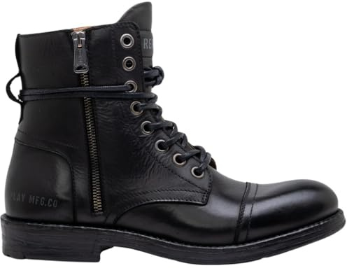 Replay Herren Mid Boot Stiefel mit Reißverschluss, Black 003 (Schwarz), 42