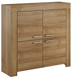 Furniture24 Highboard Sky Kommode mit Türen (Riviera Eiche)
