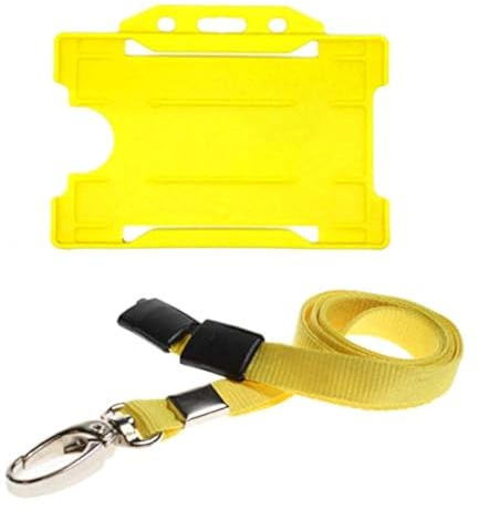 ALG ID Cards Breakaway Neck Lanyard with Metal Clip for ID Card Badge Holder, Yellow
