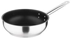 Vogue Sauteuse inox antiadhesive Teflon Platinium Plus 240mm, acier inoxydable, poêle profonde Teflon Platinum Plus, taille : 240 (Ø) mm, compatible induction, passe au lave-vaisselle, FC099