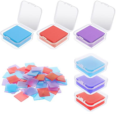 cobee 90 Stück Diamond Art Kleber für Diamond Art Painting, 5D DIY Diamond Stift Kleber Ton Wachs mit Aufbewahrungsbehälter Box für Zubehör Stickerei Kreuzstich, 2cm/0.78inch(rot, blau, lila)