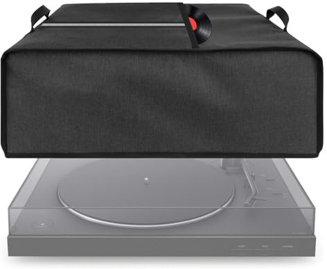 Kingshion Turntable Dust Cover, Record Player Protective Case Compatible with SL-Q300/SL-B250 /SL-B260/SL-BD20/SL-BD27/SL-BD35/SLD-20/SL-PC11/SL1200/SL1210 Pioneer PLX 1000-Dark Grey