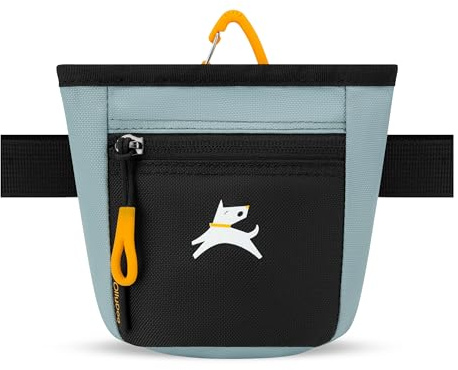 OllyDog, Goodie Treat Bag, Dog Treat Training Pouch | Magnetic Closure | 3 Ways to Wear | Hands-Free Waist Belt | Water-Resistant Recycled Vegan Fabric (St. Lucia)