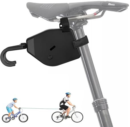 Cuerda de Remolque para Bicicleta Infantil 2,5m, Vankarr Compatible Universal, Retracción Automática, Fácil Subida, Seguro y Estable, para Bicicletas de Ciudad, Montaña y E-Bikes