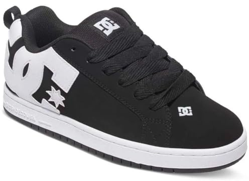 DC Graffik Scarpe Skateboard Scarpe Unisex Sneakers Originale garantito DCshoes Nero Bianco (Nero Bianco, Sistema Taglie Calzature EU, Adulto, Numero, Media, 40)