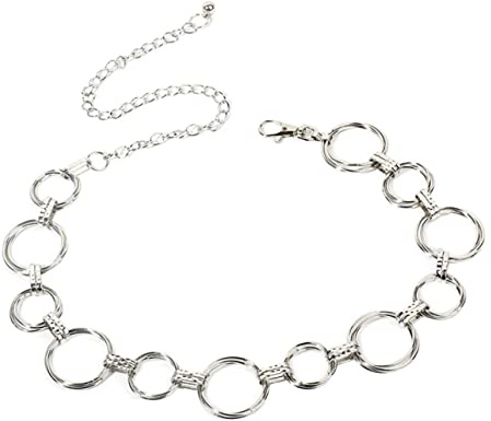 CTIRCHIU Chaîne De Folklorique Métal Bijoux Pour Adulte Chaîne Motifs Géométriques Circulaires Pour Femme