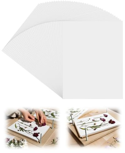 SEESUNO 40 Sheets 20 cm x 26 cm Blotting Paper for Flower Pressing Ink, Highly Absorbent