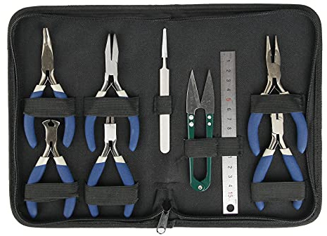SUNNYNEST 9PC Jewelry Making Tool Kit DIY Set with Storage Case | 9PC Jewelry Making Tool Kit – Complete DIY set with pliers and storage case, ideal for beading, jewellery repair.