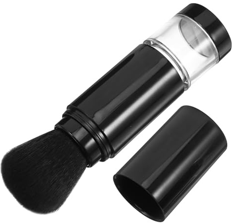PRETYZOOM Brocha para Polvos Facial Automática Negra F-45, Pincel para Rubor Portátil de Fibras Sintéticas, Herramienta de Maquillaje para Mujeres y Aplicación de Colorete