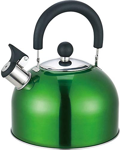 Prima 2.5L Stainless Steel Portable Whistling Kettle Dark Green