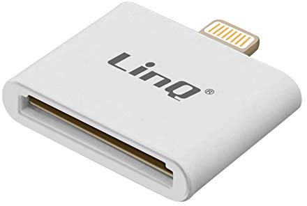 Linq IP-7748 Adattatore da Lightning a 30 Pin Adattatore Ricarica e Sincronizzazione Formato Compatto Leggero - Bianco