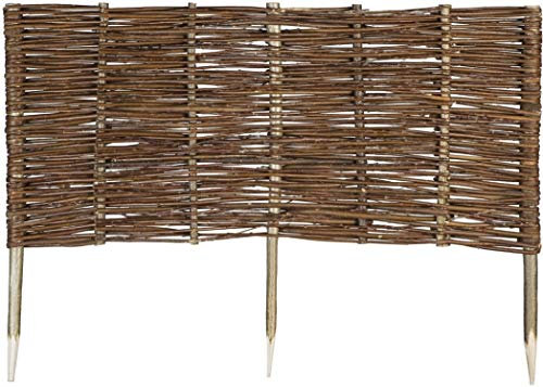 MC.Sammler Panneau en Saule tressé Palissades en Bois 16 Dimensions Hauteur: 40 cm Longueur: 100 cm clôture de Jardin 1 pièce