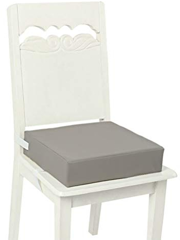 Kinder Sitzkissen Sitzerhöhung Stuhl, Fansu Baby Tragbar Sitzkissen Quadratische Verstellbar Zerlegbar Kleinkinder Esszimmerstuhl ErhöHen Pad Esszimmer Boostersitze (Rein grau,32x32x8cm)