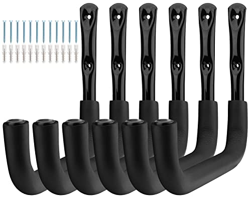 pipabiba Heavy Duty Garage Storage Hooks, Garden Tools Storage Utiltiy Hanger, Wall Mount Garage Hooks for Hanging Ladders, Chair, Kayak, Hose, Bulky Items (23.5cm x 32.5cm)