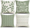 Homefeelzydys Kissenbezüge, Kissenbezüge 40 x 40 4er-Set Hellgrüns Quadrat Überwurf-Kissenbezug Kissenbezüge, 16 x 16 4 Stück für Terrasse Garten Blench Wohnzimmer Sofa Bauernhaus-Dekor