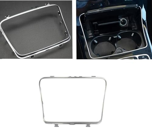 Embellecedor del Marco De La Taza De Agua De La Consola Central, Compatible con Mercedes Benz Clase C Clase Glc Accesorios Interiores 2056830900 Cubierta del Portavasos del Coche Embellecedor Marco