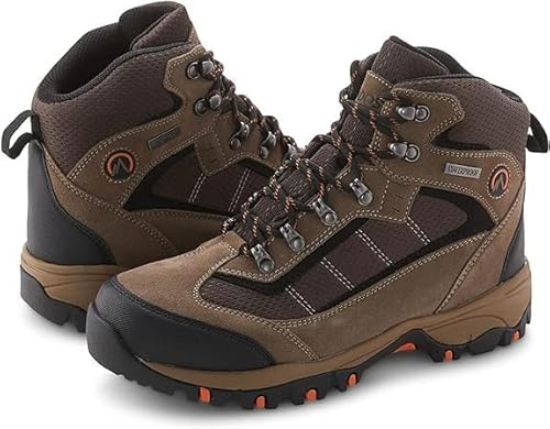 Nevados Trail Mens Gents Waterproof Genuine Leather Lightweight Breathable Lace Up Memory Foam Hiking Outdoor Trekking Ankle Boots (BROWN, UK Footwear Size System, Adult, Men, Numeric, Medium, 11)