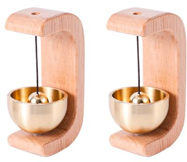 2pz Campanello Magnetico per Porta, Campanello di Legno Magnetico Design Semplice Campanello Facile da Usare per Porta d'Ingresso del Bar Porta per Animali Domestici Frigorifero Negozio Regalo