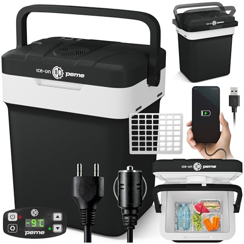 peme Glaciere Electrique Compression Voiture Mobile 12V - 220/240V 27,5L
