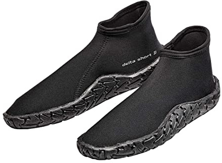 SCUBAPRO Delta 3mm Short Diving Boot with Ultra-Grip Sole for Tropical Scuba Diving and Snorkeling, Made of Nylon/Neoprene Material, Large