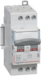 406459 Interrupteur modulaire triphasé 3P 400V - 32A - 2 modules - Bornes à vis Legrand DX³-IS